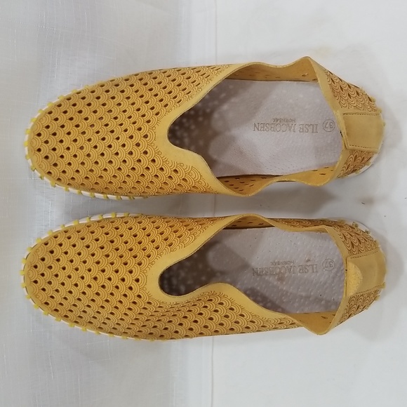 Ilse Jacobsen Golden Rod Perforated Tulip Slip-On Sneakers EU size 37 - Picture 7 of 10